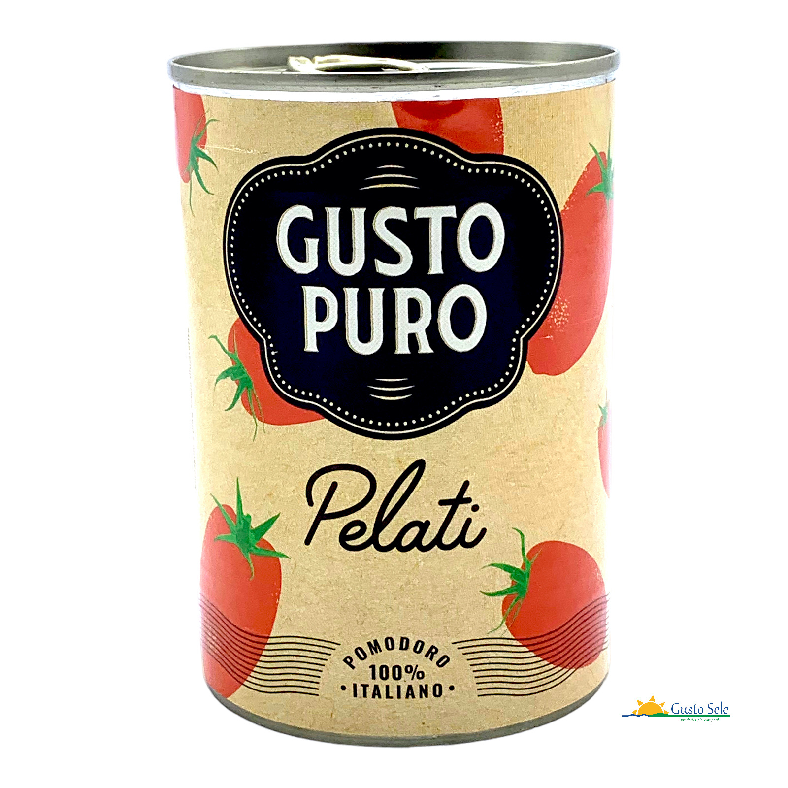 Pomodori Pelati Interi in Succo 400 gr - Gusto Puro - Gusto Sele